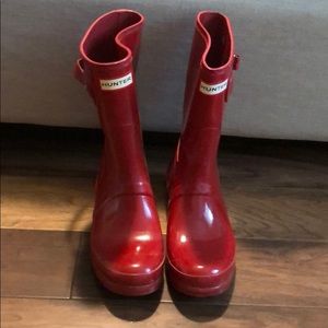 Red Hunter Rainboots